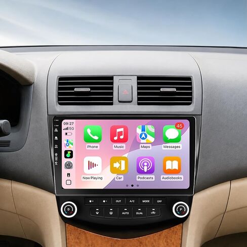 5G-WiFi6 (4Core 64G ROM) Car Radio Stereo for Honda Accord 7th 2003 2004 2005 2006 2007,10 inch Touch Screen Head Unit with Wireless Carplay Android Auto GPS Bluetooth SWC FM HD Backup Camera in Kuwait
