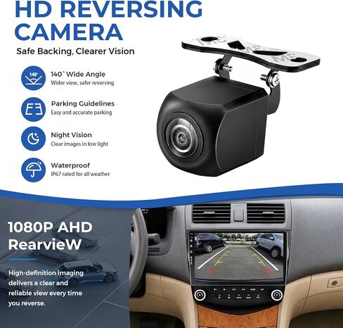 5G-WiFi6 (4Core 64G ROM) Car Radio Stereo for Honda Accord 7th 2003 2004 2005 2006 2007,10 inch Touch Screen Head Unit with Wireless Carplay Android Auto GPS Bluetooth SWC FM HD Backup Camera in Kuwait