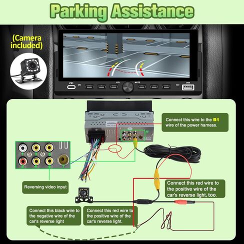 Single Din Radio Car Stereo with Wireless CarPlay & Android Auto in Kuwait