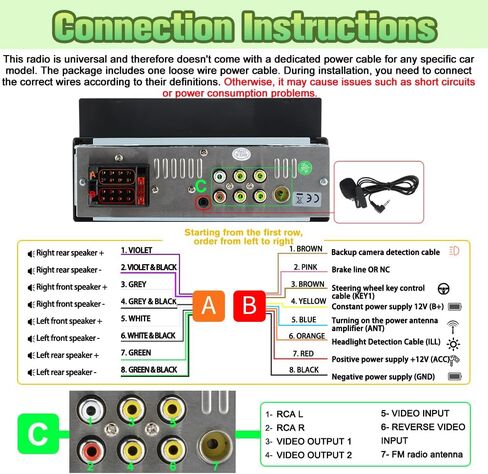 Single Din Radio Car Stereo with Wireless CarPlay & Android Auto in Kuwait