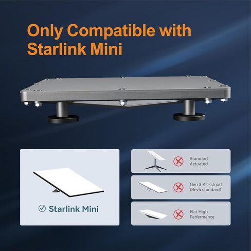 Starlink Mini Magnetic Mount, 220IBS Strong Magnet Bases, Starlink Mini Car Mount with Protection Cover for RV, Truck, Camping, Roof & Outdoor Use Aluminum Alloy in Kuwait