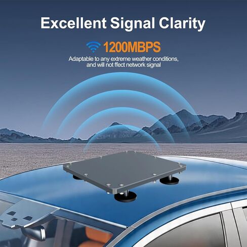 Starlink Mini Magnetic Mount, 220IBS Strong Magnet Bases, Starlink Mini Car Mount with Protection Cover for RV, Truck, Camping, Roof & Outdoor Use Aluminum Alloy in Kuwait