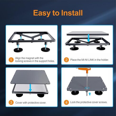 Starlink Mini Magnetic Mount, 220IBS Strong Magnet Bases, Starlink Mini Car Mount with Protection Cover for RV, Truck, Camping, Roof & Outdoor Use Aluminum Alloy in Kuwait