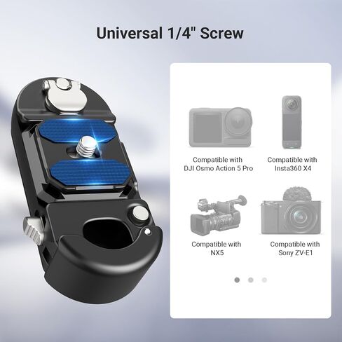 NEEWER Camera Backpack Clip, Quick Release Camera Clip Mount, Compatible with PD System & Arca Type Plate, Secure Locking, 22lb Load for DSLR Mirrorless Cameras in Kuwait