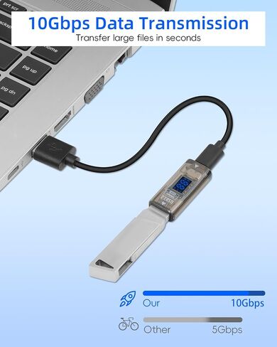 USB A Female to USB C Female Adapter,TYPE C to USB A Adapter Double Side,36W fast charging，10Gbps Data transmission，with LED Display，Suitable for Laptops, Desktop Computers(2 Pack) in Kuwait