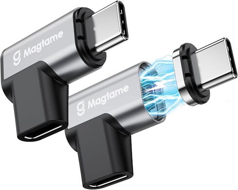 2-Pack 24Pin Magnetic USB-C 90 Degree Adapter, 240W Right Angle Extender in Kuwait
