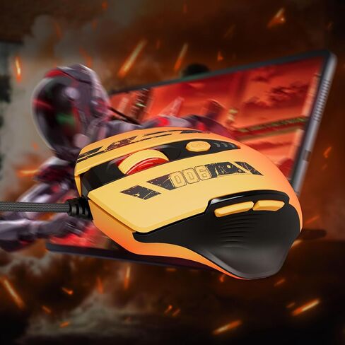 Uineer Wired Gaming Mouse, USB-A Mouse with 6 Programmable Buttons in Kuwait
