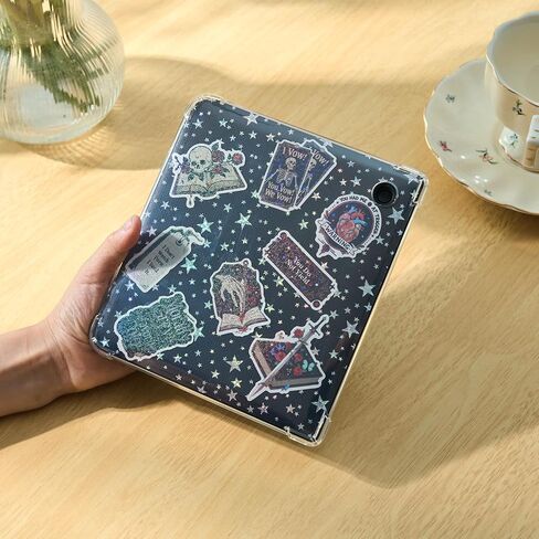 11PCS Inserts for E-Reader Clear Case, Compatible with Kobo Libra Colour, Holographic Decor Decoration Accessories (5pcs Glittery+ 6pcs Clear Inserts) in Kuwait