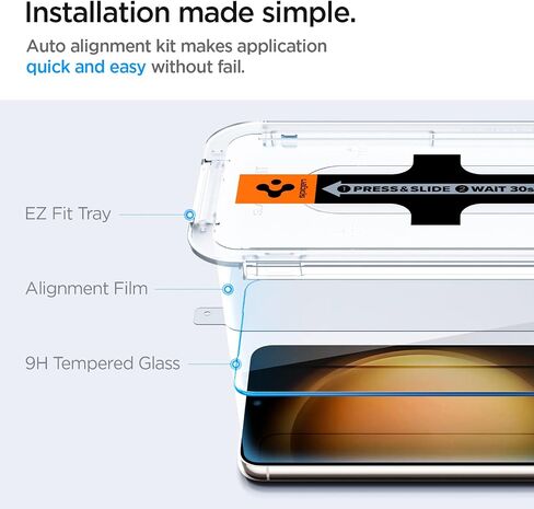 Spigen GlasTR EZ FIT Tempered Glass Screen Protector for Galaxy S23 in Kuwait