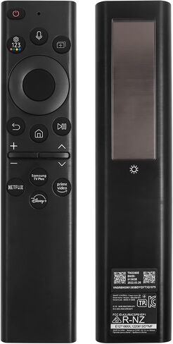 BN59-01385A Solar Frame TV Remote Replacement for Samsung Smart TV with Voice Bluetooth Rechargeable Solar Cell, Compatible with Samsung 2021-2024 Neo LED 4K Ultra HD TV, 4 Shortcut Buttons, Black in Saudi Arabia