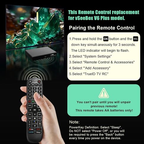 Backlight V6 Plus Voice Remote Control Compatible with Vseebox V6plus Remote and vSeebox V5/V3 Pro/V3 Plus Model in Kuwait