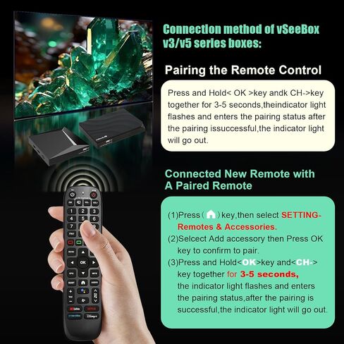 Backlight V6 Plus Voice Remote Control Compatible with Vseebox V6plus Remote and vSeebox V5/V3 Pro/V3 Plus Model in Kuwait