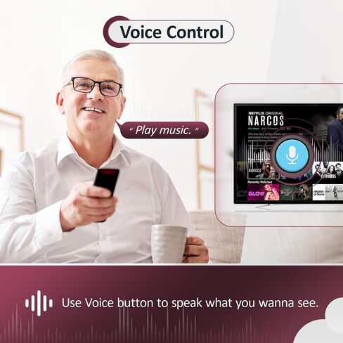 Replacement Voice Remote for All FireSeries, Stick 4K (1st/2nd Gen/Max/Plus),TV Stick (2nd/3rd Gen/Lite/HD),TV Cube (1st/2nd/3rd Gen), for Insignia Smart TVs in Kuwait