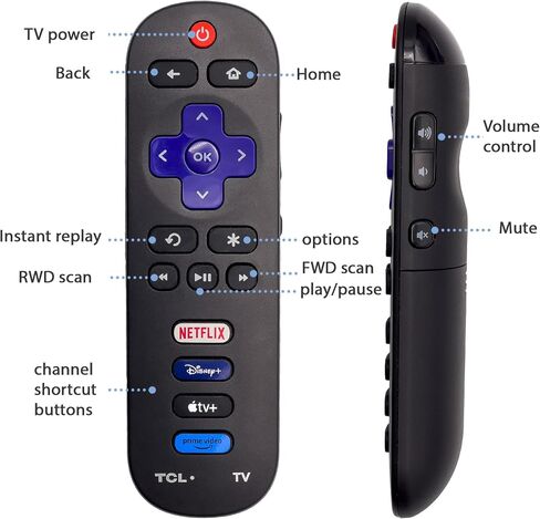 OEM Replacement Remote Control Compatible with All TCL Roku Smart TVs【Only Works with TCL Roku TV, Not for Roku Stick and Roku Box】 (Netflix/Disney Plus/Apple TV+ / Prime) in Saudi Arabia