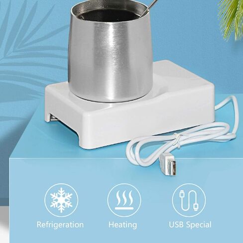 USB Heating Cooling Coaster, Portable Cup Warmer, Semiconductor Chip Cooling Pad, Compact Portable Electric Mat for Office and Home, in Kuwait