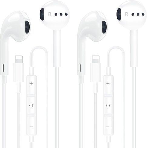 Apple MFi Certified Wired Earphones, 2-Pack USB C Headphones for iPhone in Saudi Arabia