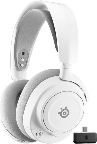SteelSeries Arctis Nova 7P Wireless Gen 2 Gaming Headset - Real-Time App Control, 50+ HR Play, Neodymium Magnetic Drivers, Mix 2.4GHz/Bluetooth, PS, PC, Switch 1/2, Mobile - White (Renewed) in Saudi Arabia