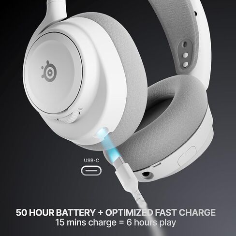 SteelSeries Arctis Nova 7P Wireless Gen 2 Gaming Headset - Real-Time App Control, 50+ HR Play, Neodymium Magnetic Drivers, Mix 2.4GHz/Bluetooth, PS, PC, Switch 1/2, Mobile - White (Renewed) in Saudi Arabia