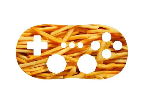 French Fries Vinyl Decal Sticker Skin by Debbie's Designs for Wii Classic Controller in Saudi Arabia