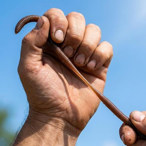 Realistic Earthworm Soft Plastic Fishing Lures 30Pcs/90Pcs Lifelike Grub Worm Artificial Bait for Bass Trout in Saudi Arabia
