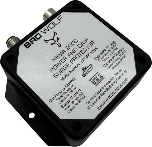 Bad Wolf SPN2K-12BA NMEA 2000 Backbone Surge Protector, Power and Data Line Protection for 12VDC Marine Electronics Networks, Chartplotters, GPS, Fish Finders, Autopilots & Sensors in Kuwait