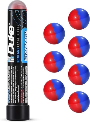 Duke Standard Irritant, 68 Caliber Projectile, Non Lethal Pepper Balls | 1% PAVA (Nonivamide), 1% CS (Tear Gas), Self Defense Weapon, Asset Protection, .68 Cal Pepper Ball Projectiles, Weight: 3.3g in Kuwait