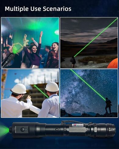 Green Laser Pointer, Rechargeable with 5-Mode Auto-Rotating Head in Kuwait