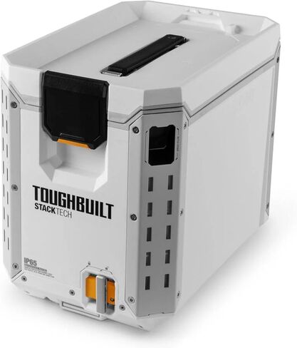 ToughBuilt Compact Cooler, Stackable Hard Shell Ice Chest for StackTech Boxes, Totes, or Lunchbox, 18 Can Capacity, White in Kuwait