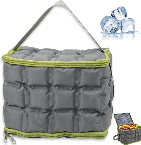 Freezable Cooler Bag – Leakproof Insulated Lunch Cooler, Reusable Ice Bag for Drinks, Fresh Food, Beach, Camping, Picnics & Road Trips in Kuwait