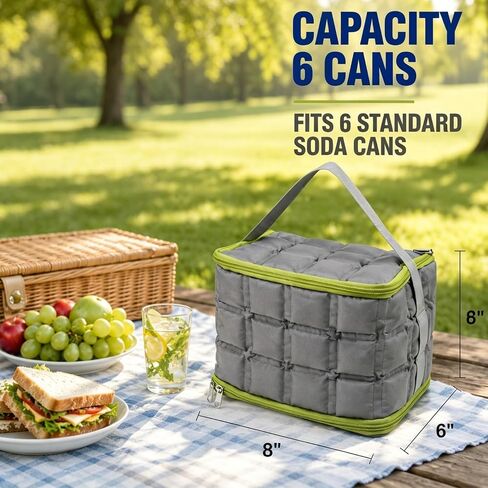 Freezable Cooler Bag – Leakproof Insulated Lunch Cooler, Reusable Ice Bag for Drinks, Fresh Food, Beach, Camping, Picnics & Road Trips in Kuwait