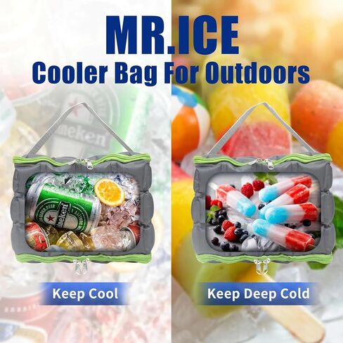 Freezable Cooler Bag – Leakproof Insulated Lunch Cooler, Reusable Ice Bag for Drinks, Fresh Food, Beach, Camping, Picnics & Road Trips in Kuwait