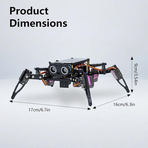 LAFVIN Spider Robot Kit for ESP8266, Quadruped Spider Robot with APP & Infrared Remote Control, Open Source Code STEM Programming Robot for Arduino in Kuwait