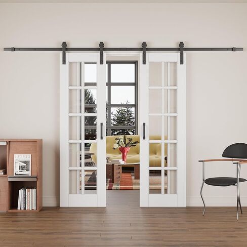 10 Lite Clear Glass Barn Door, 48"x80" in Kuwait