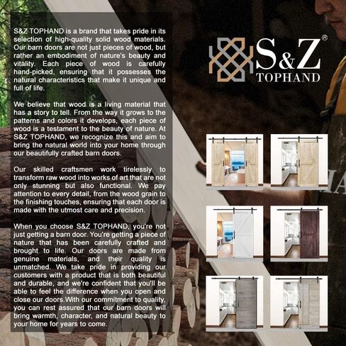 S&Z TOPHAND® 20in x 84in Elephant Gray Knotty Pine Barn Door with 4FT Sliding Hardware Kit/Double -Sided Handle/Solid Wood/Simple Assembly is Required in Kuwait