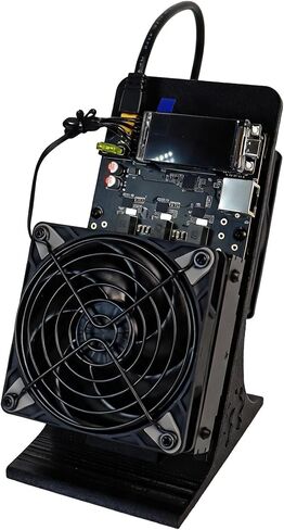 Vynel Bitcoin Miner NerdQaxeplus, 6TH/s BM1370 *4 ASIC Chips, Home Use BTC Miner, Open Source Solo Crypto Mining Machine, 2.4G WiFi & RJ45 Ethernet, Dual-Fan Plug-and-Play in Kuwait