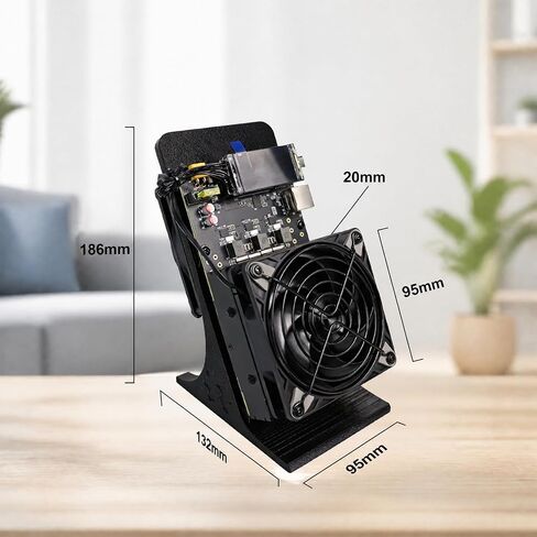 Vynel Bitcoin Miner NerdQaxeplus, 6TH/s BM1370 *4 ASIC Chips, Home Use BTC Miner, Open Source Solo Crypto Mining Machine, 2.4G WiFi & RJ45 Ethernet, Dual-Fan Plug-and-Play in Kuwait