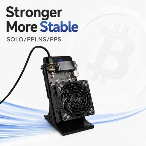 Vynel Bitcoin Miner NerdQaxeplus, 6TH/s BM1370 *4 ASIC Chips, Home Use BTC Miner, Open Source Solo Crypto Mining Machine, 2.4G WiFi & RJ45 Ethernet, Dual-Fan Plug-and-Play in Kuwait