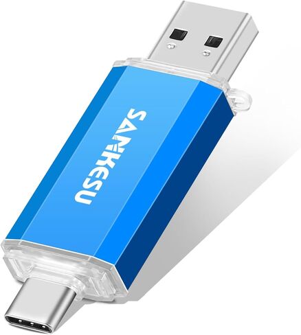 512GB USB C Flash Drive 2 in 1 OTG USB 3.0,USB-A & Type-C Thumb Stick, Dual Memory Sticks Compatible with PC Laptop Type C Cell Phone and Tablet (Blue) in Kuwait