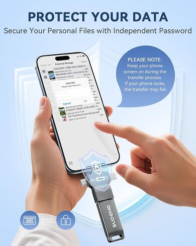 MFi Certified Photo Stick 256GB USB 3.0 Flash Drive for iPhone, 4 in 1 External Thumb Drive for Picture Video Backup, High Speed Memory Stick Pen Drive for iPhone/iPad/Android/PC (Gun Black) in Kuwait