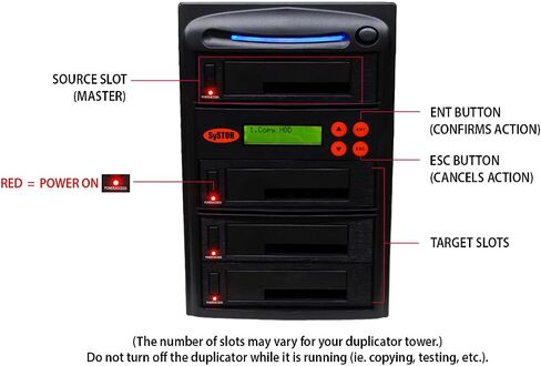 Systor 1:3 HDD/SSD Hard Drive Duplicator - 9GB/Min - Standalone Copier & Eraser/Sanitizer for Multiple SATA 3.5 Disk & 2.5 Solid State Drives - Copy Speeds of up to 150MB/Sec (SYS203HS-DP) in Kuwait