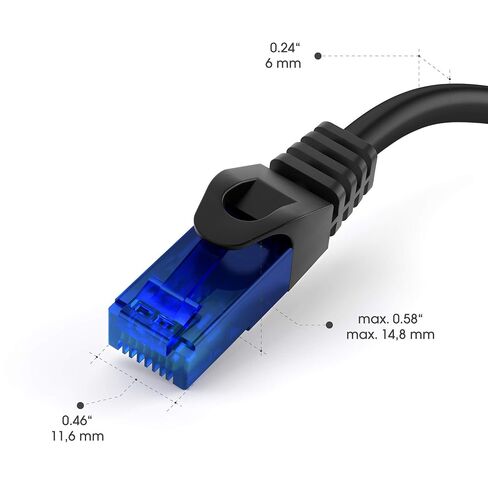 KabelDirekt – Network Cable 10Gbps – 2x5ft, Black in Kuwait