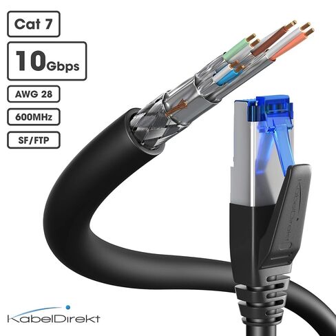 KabelDirekt – Cat 7 Network Cable – 2x2ft 10Gbps in Kuwait