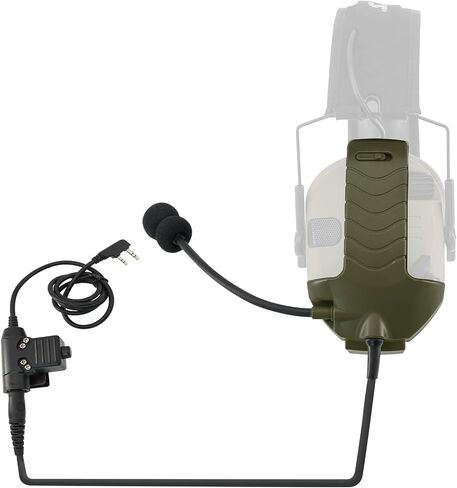 Microphone & PTT for Walker's Razor Noise Cancelling Headphone Airsoft (Army Green) in Kuwait