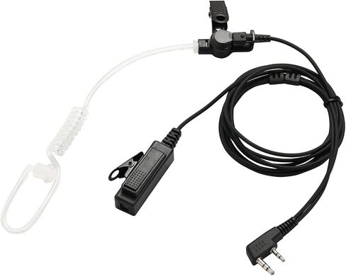 Compatible with Baofeng UV-5R BF-F8HP UV-82 Radios Earpiece Kenwood 2 Pin Two Way Radio Headset Walkie Walkie Surveillance Kit Police Headphone (1 Pack) in Kuwait