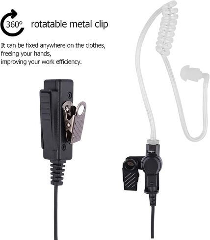 Compatible with Baofeng UV-5R BF-F8HP UV-82 Radios Earpiece Kenwood 2 Pin Two Way Radio Headset Walkie Walkie Surveillance Kit Police Headphone (1 Pack) in Kuwait