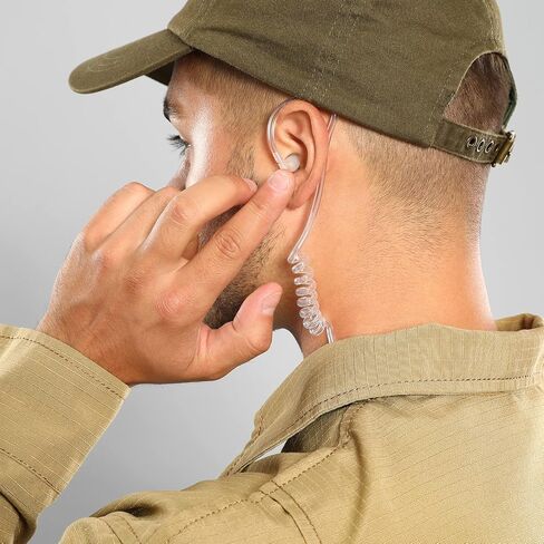Compatible with Baofeng UV-5R BF-F8HP UV-82 Radios Earpiece Kenwood 2 Pin Two Way Radio Headset Walkie Walkie Surveillance Kit Police Headphone (1 Pack) in Kuwait