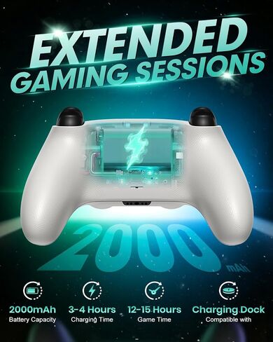Gamrombo Haptic Feedback Controller for PS5, Wireless Controller, Built-in Microphone with One-Click Mute Function, with Dynamic Response Trigger in Kuwait