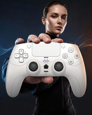 Gamrombo Haptic Feedback Controller for PS5, Wireless Controller, Built-in Microphone with One-Click Mute Function, with Dynamic Response Trigger in Kuwait