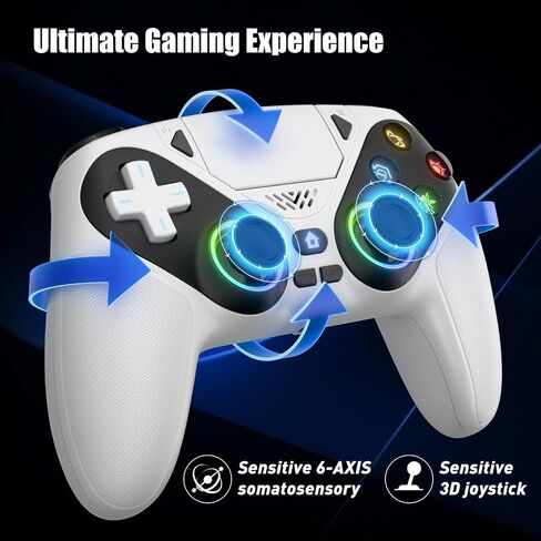 Gamrombo for PS5 Controller, Wireless Controller for PlayStation 5, PS5 Slim/Pro & PC with 9 Colors RGB Light, Dual Vibration, Turbo, Macro, 3.5mm Audio Jack & Speaker in Kuwait