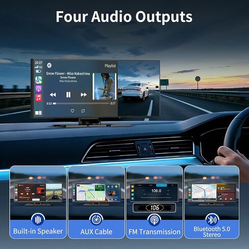 11.5" Largest Wireless Carplay Screen for Car, Portable Apple Carplay & Android Auto Touch Screen,1080p Backup Camera/Mirror Link/Voice Control/GPS/Bluetooth,for All Vehicles in Kuwait